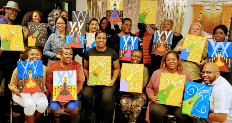 Sip and Paint Holiday Party